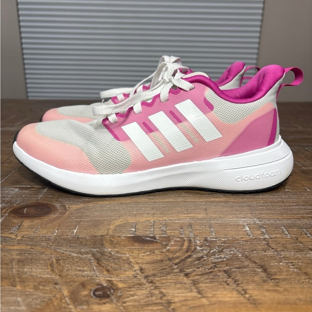 Adidas Cloudfoam Pink and White Sneakers